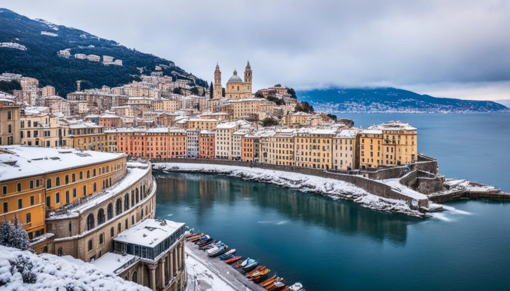 Genoa in winter